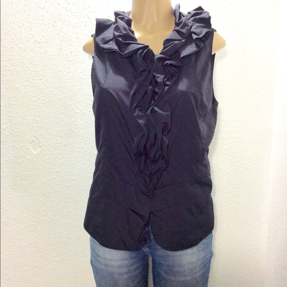 Elie Tahari ruffled vest/top